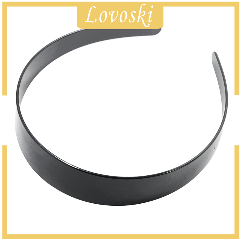 Bộ 5 Băng Đô Cài Tóc Bằng Nhựa Màu Đen Trơn Rộng 3cm DIY