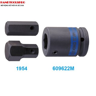 Đầu tuýp đen 3/4 inch bit lục giác 24mm Kingtony 609622M+1954-24H