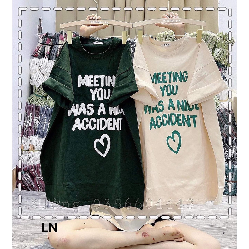 Áo phông cổ tròn tay lỡ dán unisex form thụng in chữ METTING nam nữ mặc đẹp (3P5-LN)