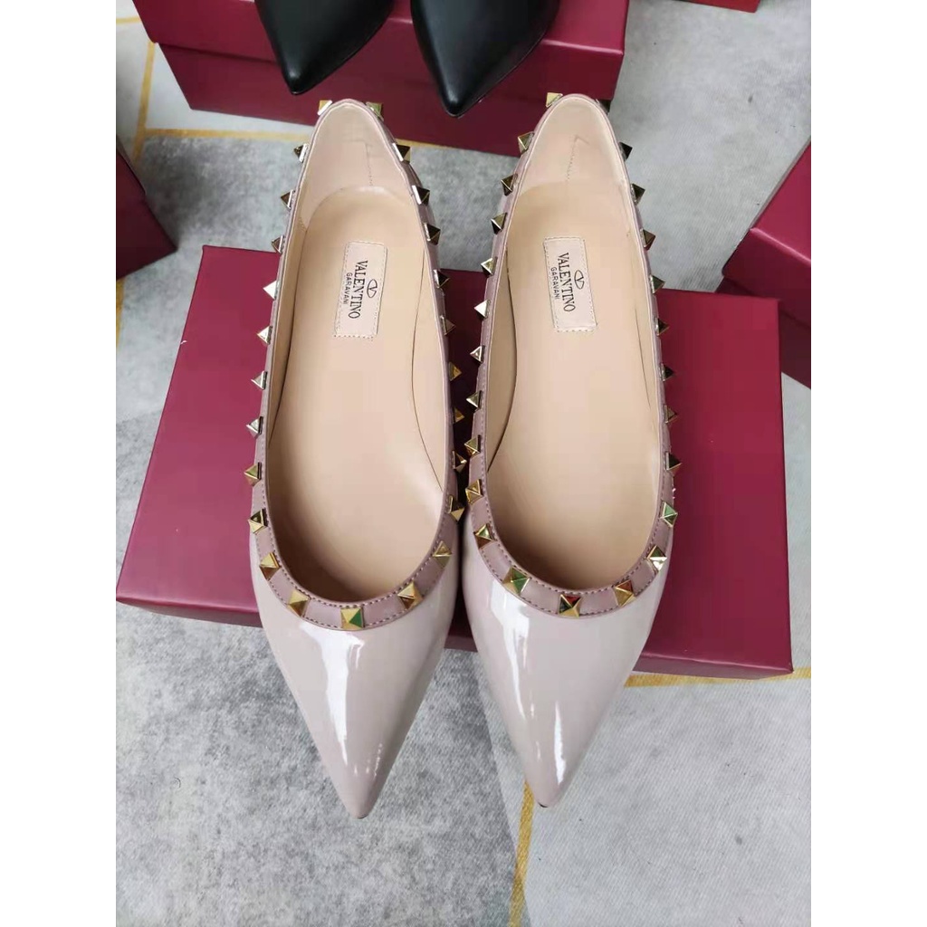 Giày Múa Ba Lê Đế Bằng Chất Liệu Da Mềm Mại