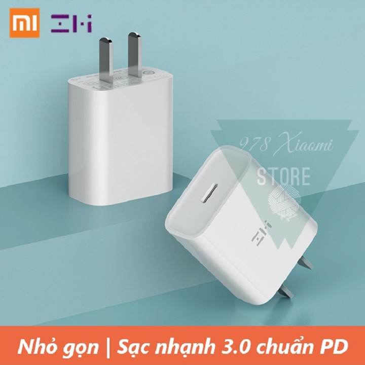 [20W] Củ sạc nhanh Xiaomi Zmi chuẩn PD Type C HA716 20W - Cốc sạc nhanh Xiaomi 20W