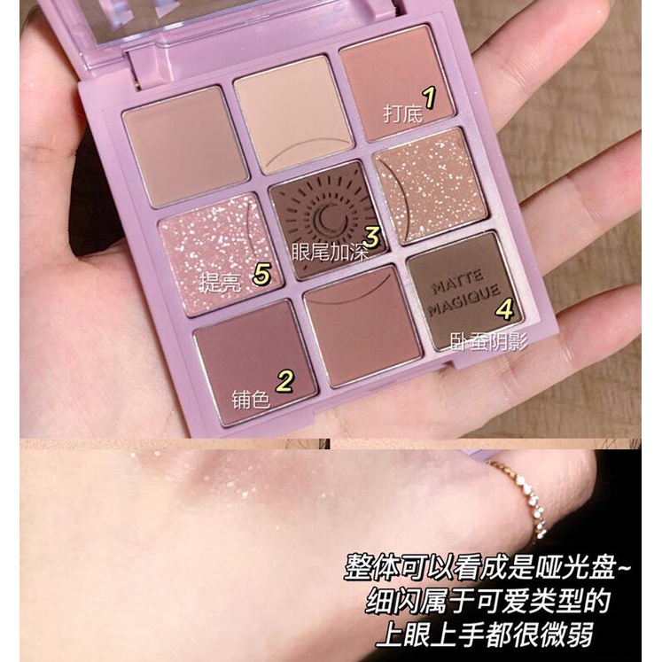 Bảng phấn mắt GlamColour có nhũ lấp lánh tông màu hợp xu hướng