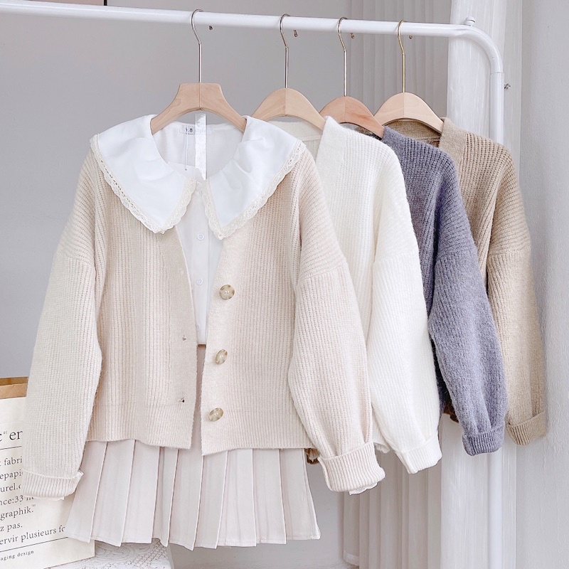 Cadigan dáng ngắn 3 cúc | BigBuy360 - bigbuy360.vn