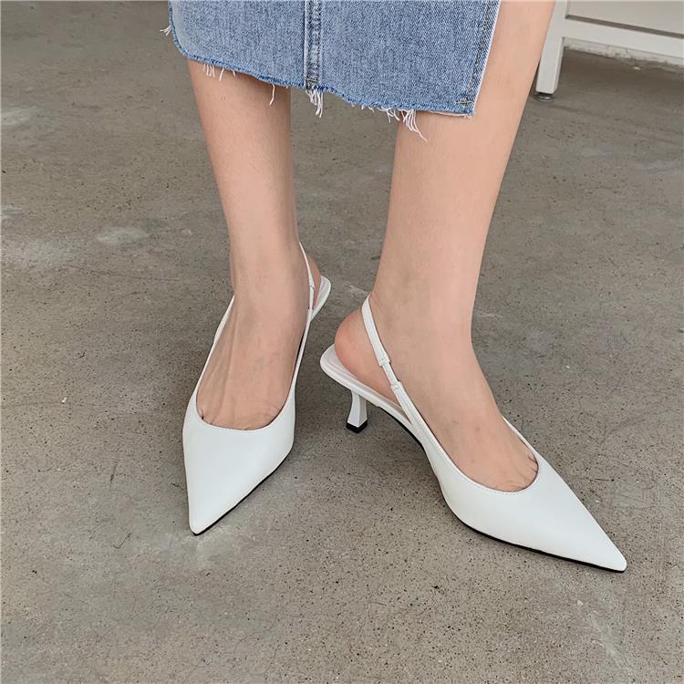 Giày Cao Gót Mũi Nhọn Màu Kẹo Ngọt Ngào Xinh Xắn