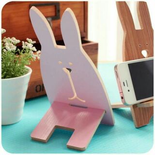 Giá đỡ điện thoại gỗ hình thỏ