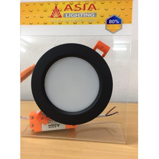 Đèn led âm trần vỏ đen 7w asia
