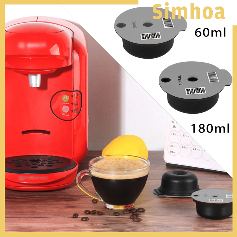 [SIMHOA]Reusable Coffee Capsule Pod Slicone Lid Fits Bosch for Tassimo Machine