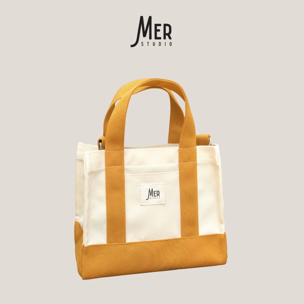 Túi đeo chéo nữ mini Babie, túi hộp đeo chéo kích thước 20x18x11cm MERSTUDIO