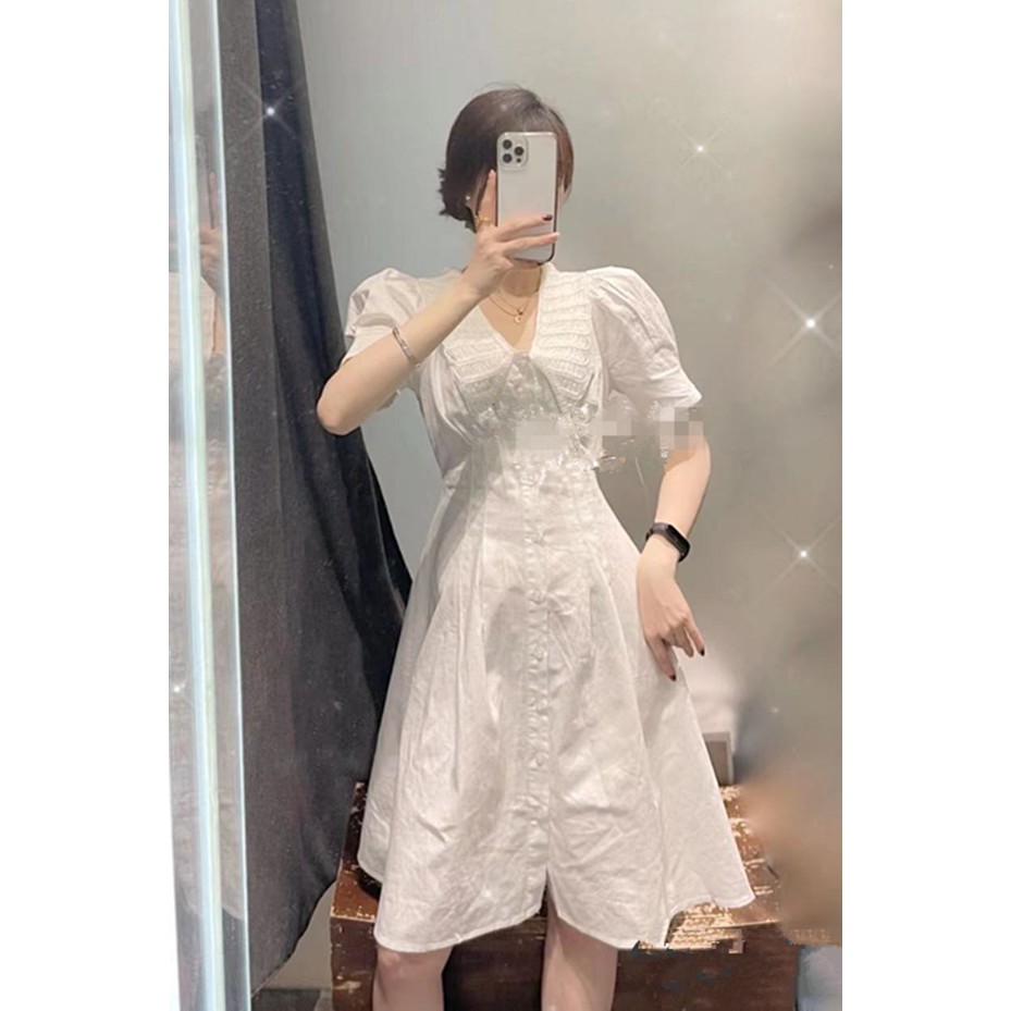 [Mã HANGXINH1 giảm 50k đơn tối thiểu 200k] Váy trắng nữ mẫu mới nhất hàng Quảng Châu loại 1 - V144 (KÈM ẢNH THẬT) | BigBuy360 - bigbuy360.vn