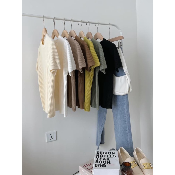 [ẢNH THẬT] Áo Len Tăm Dáng Ôm Body Cổ Cao 3 Phân Cao Cấp Phong Cách Vintage Hàn Quốc Tiêu Thư