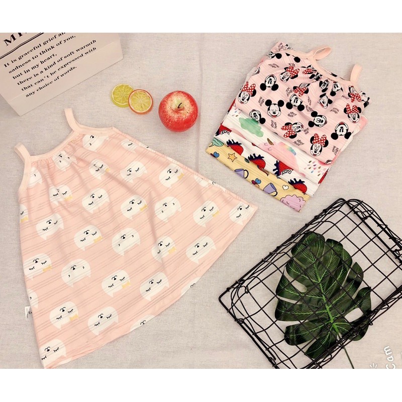 Váy 2 dây cotton thái cho be 8-20kg