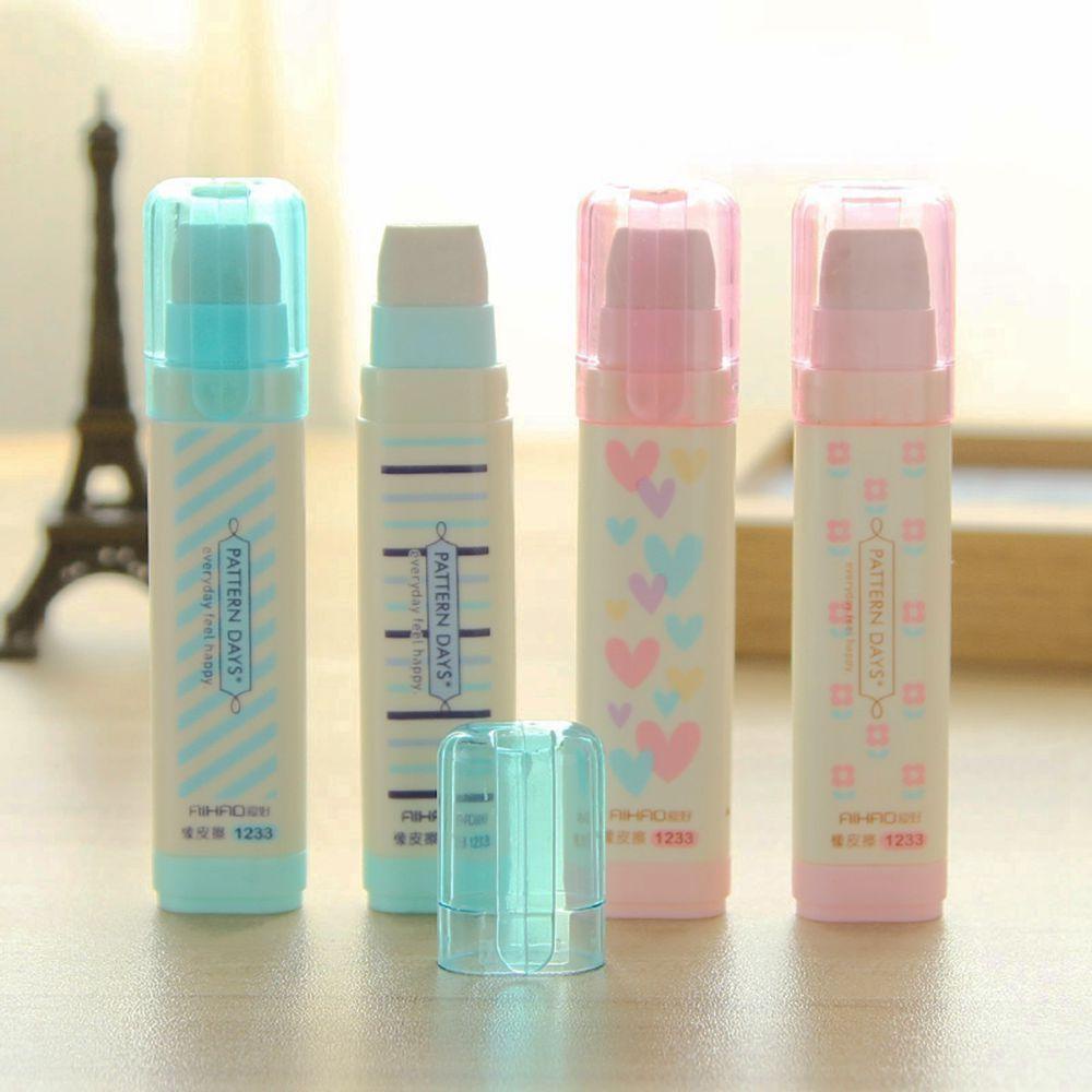 Gôm Tẩy Hình Trái Tim Họa Tiết Kẻ Sọc Phong Cách Hàn Quốc