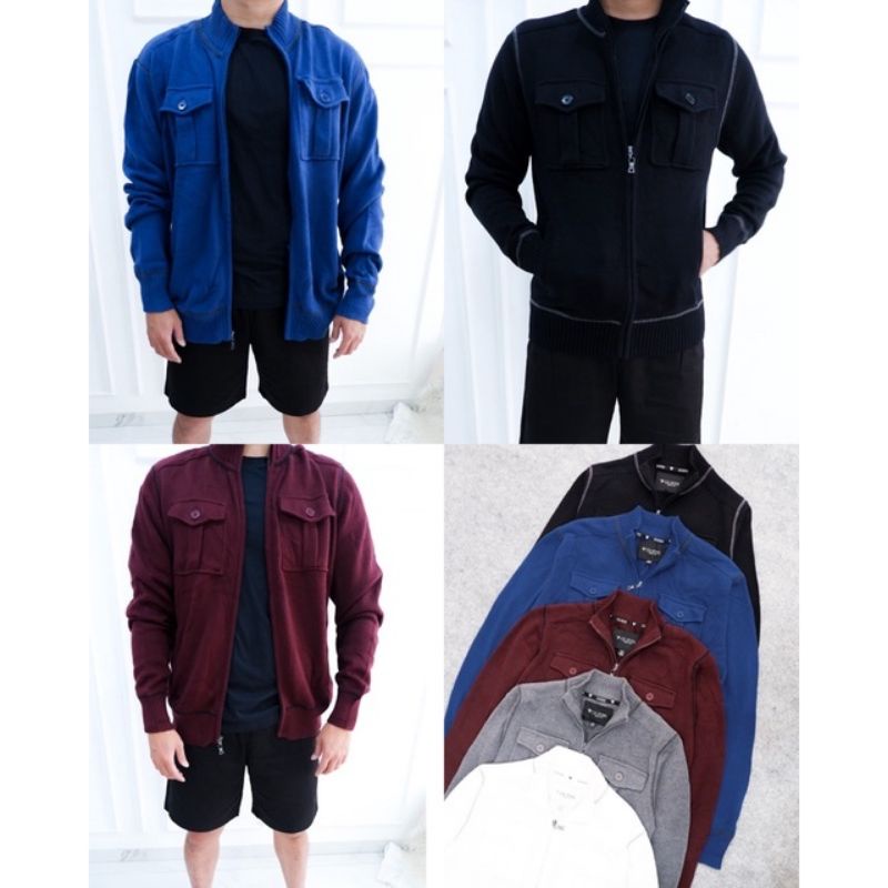 Áo Khoác cardigan Phối Khóa Kéo Thời Trang Cho Nam