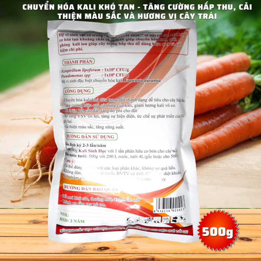 KALI SINH HỌC 500gr Chuyển Hóa Kali  Tăng Cường Hấp thu, Tăng Độ Ngọt Của Trái