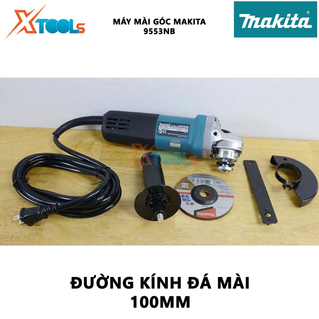 Máy mài góc Makita 9553NB | máy mài cầm tay công tắc trượt công suất 710W tốc độ không tải 11,000 rpm [CHÍNH HÃNG]