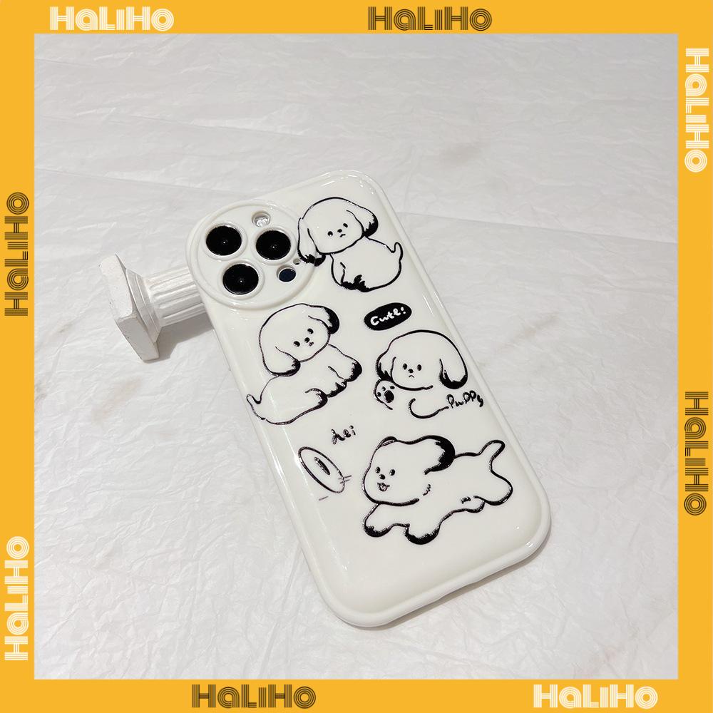 iPhone Case Silicone Soft Case TPU Airbag Shockproof Protection Camera Full Coverage Puppy Cute Cartoon Compatible For iPhone 11 Pro Max 13 Pro Max 12 Pro Max 7Plus xr XS Max