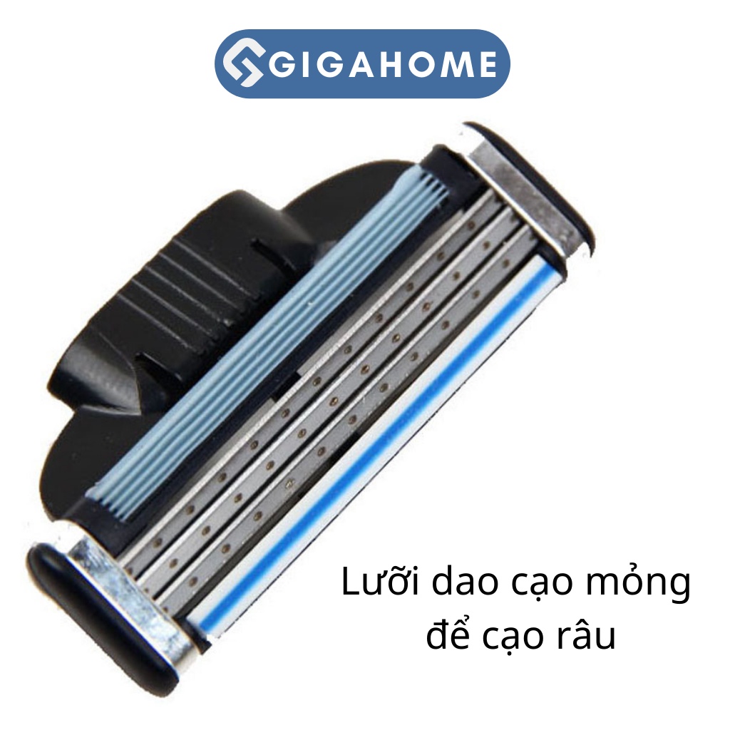 Bộ 4 Lưỡi Dao Cạo Râu 3 Lớp Cho Nam GIGAHOME Làm Sạch Nhanh Chóng 7375