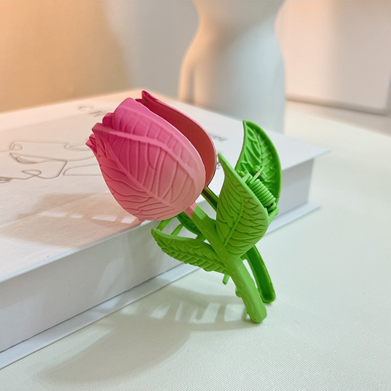 Kẹp Tóc Kim Loại Hình Hoa Tulip Cỡ Lớn Phong Cách Hàn Quốc Thời Trang Cho Nữ