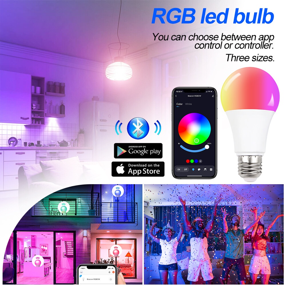 Bóng Đèn Led Thông Minh Đổi Màu E27 12W AC85-265V
