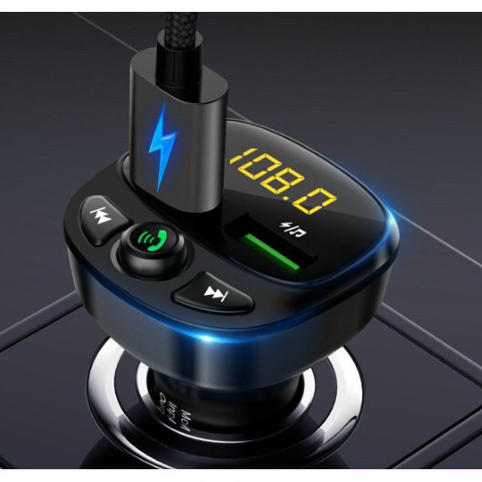 Tẩu sạc nhanh Hyundai HY87, Cốc MP3 Cho Xe Hơi, Xe Ôtô Kết Nối Bluetooth, Nghe Nhạc, Sạc Pin, Nghe Điện Thoại Rãnh Tay