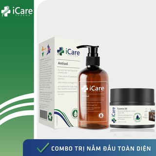 Combo Ezema 50 & Dầu Gội Sạch Gàu Antisol - Hiệu Quả Nhanh Chóng, Chiết Xuất Gurjun Ấn Độ