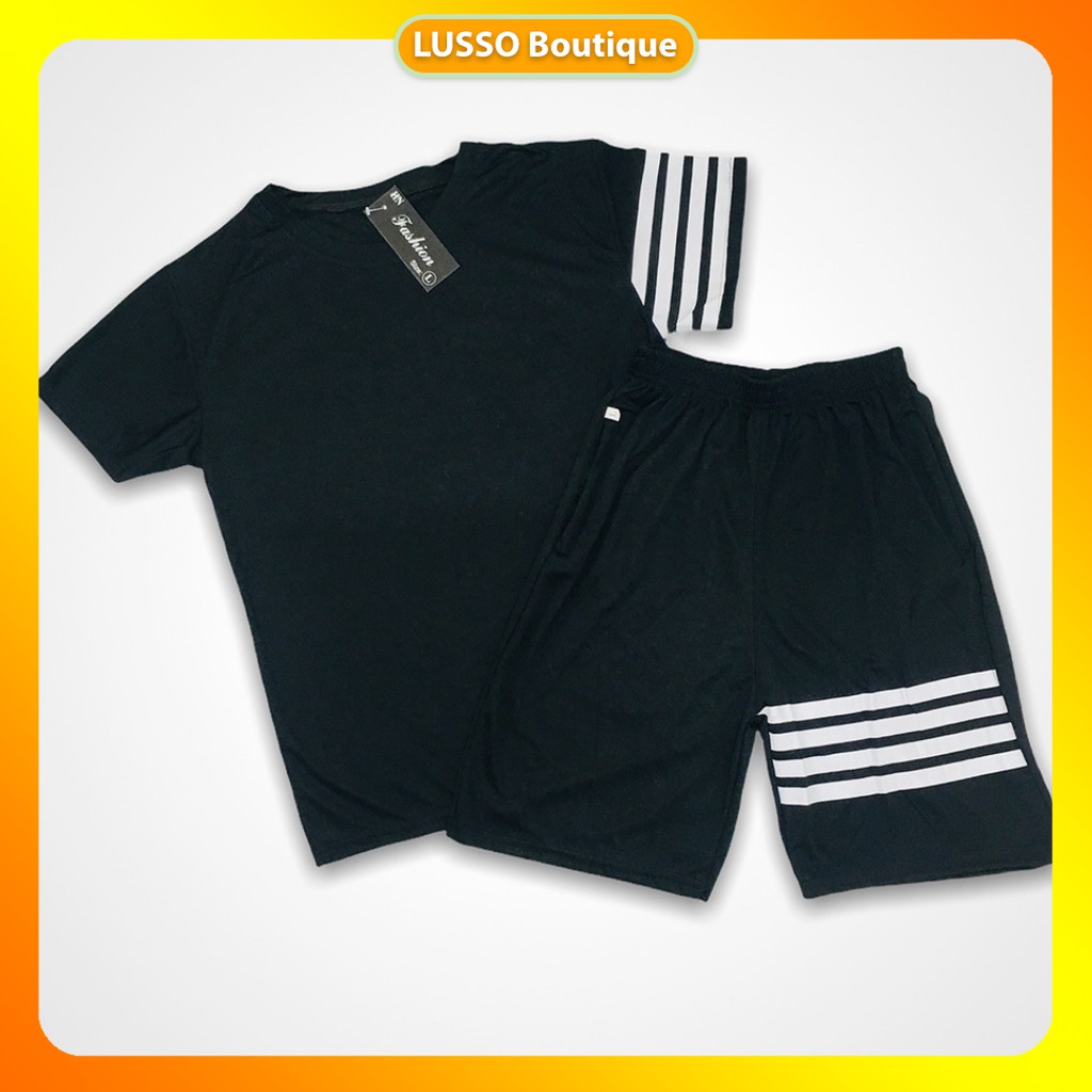 [FreeShip] Bộ thể thao Nam, Bộ quần áo Nam kẻ ngang 4 VẠCH cực đẹp, co dãn, thoáng mát .