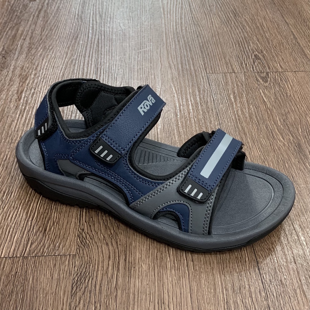 Giày Sandal Nam Kiểu Dáng Công Sở Quai Da Hiệu Rova - Xanh