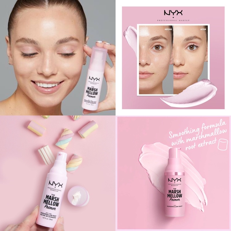 [NEW]Kem lót mềm mịn hoàn hảo cho lớp makeup NYX The Marsh Mellow Primer (30ml)