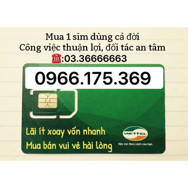 📱sim số đẹp đầu 10 số viettel 0966 đuôi tiến 369