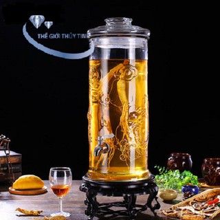 BÌNH NGÂM RƯỢU HOA VĂN RỒNG 19L