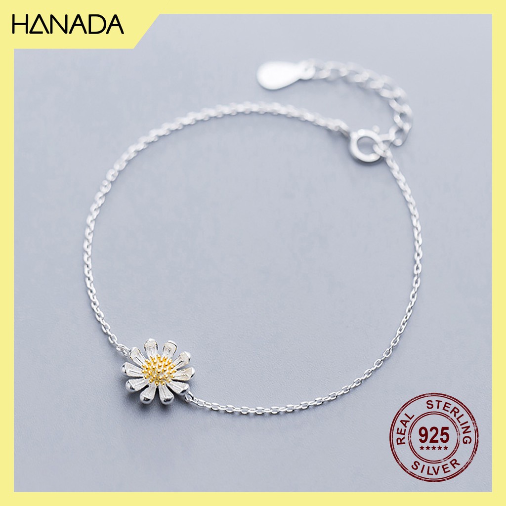 Lắc Tay Bạc 925 Hanada Hoa Cúc 0592 F14