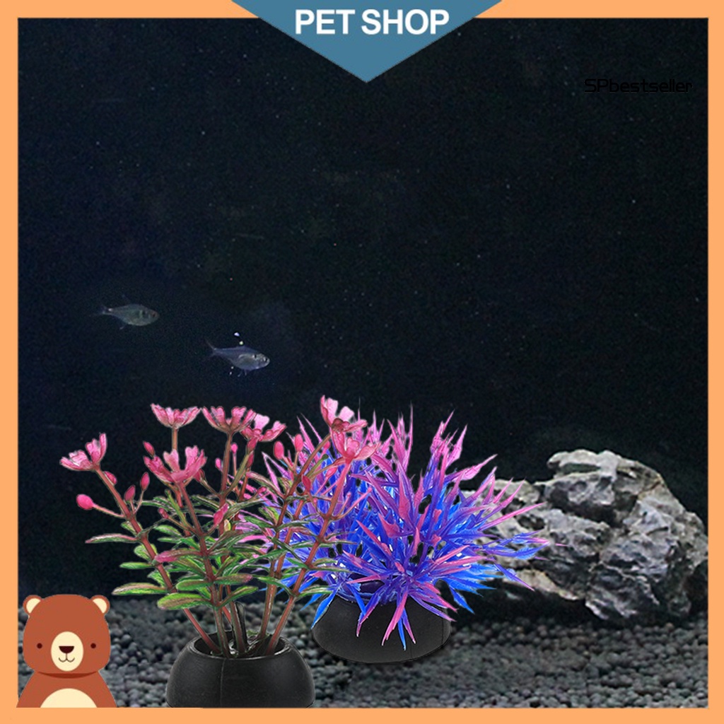 Bộ 10 cái cây giả trang trí bể cá thân thiện môi trường