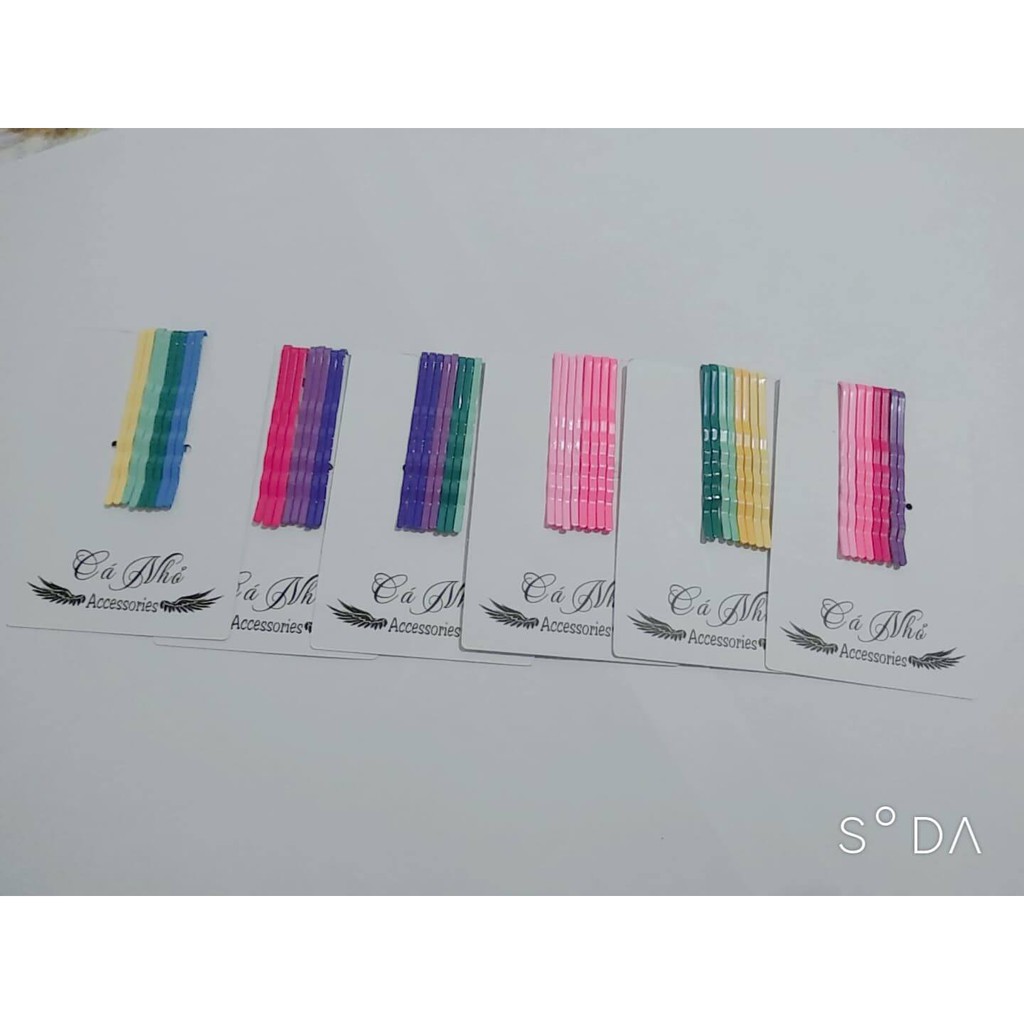 Set kẹp tóc 7 màu 8 chiếc xinh xắn