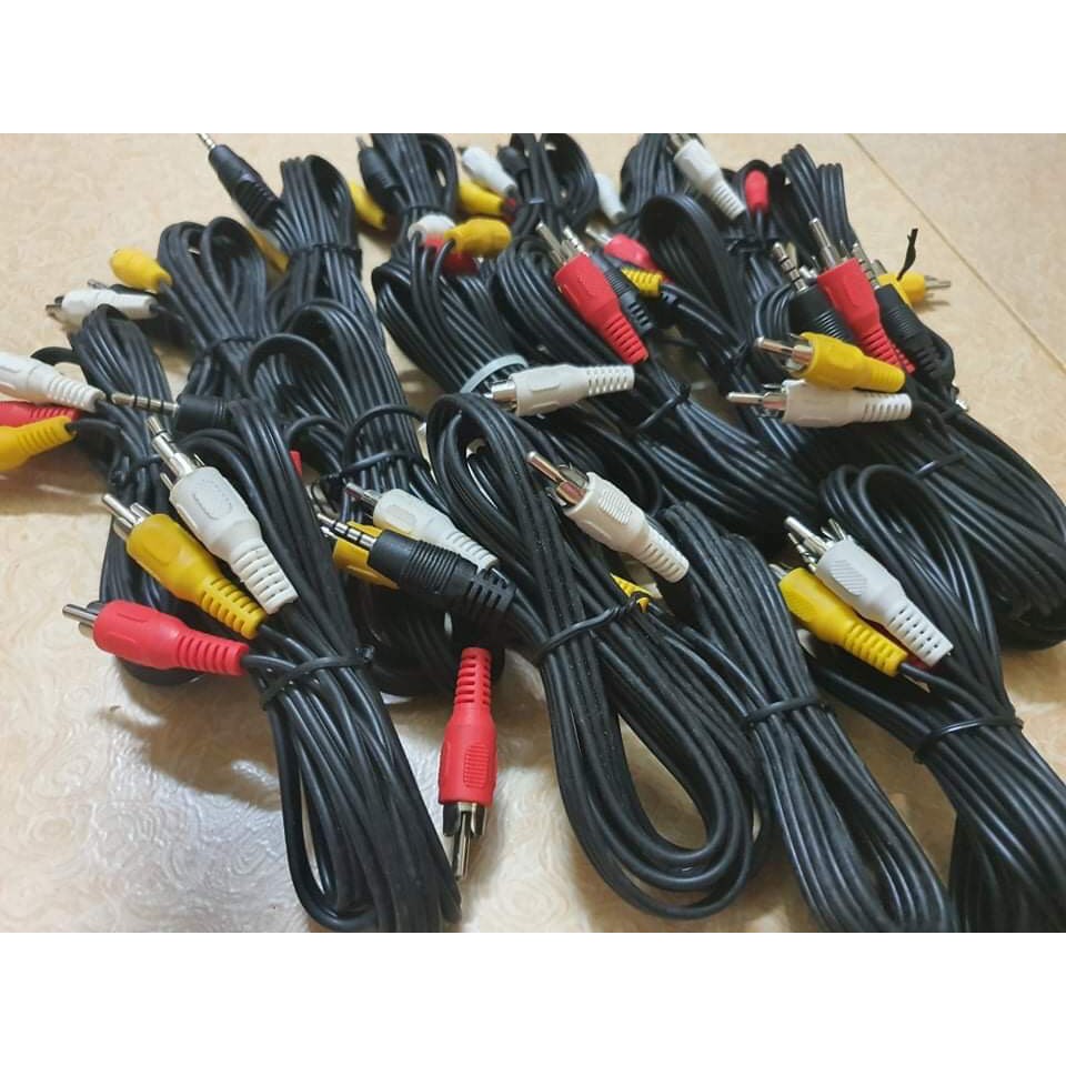 Dây Cáp Bông Sen Jack 3.5 Ra 3 Đầu AV .