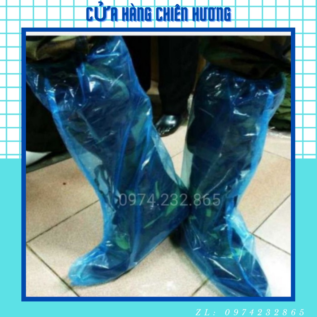 Ủng Đi Mưa Loại Phượt, Ủng Nilon Bọc Dày Dép Đi Xem Máy