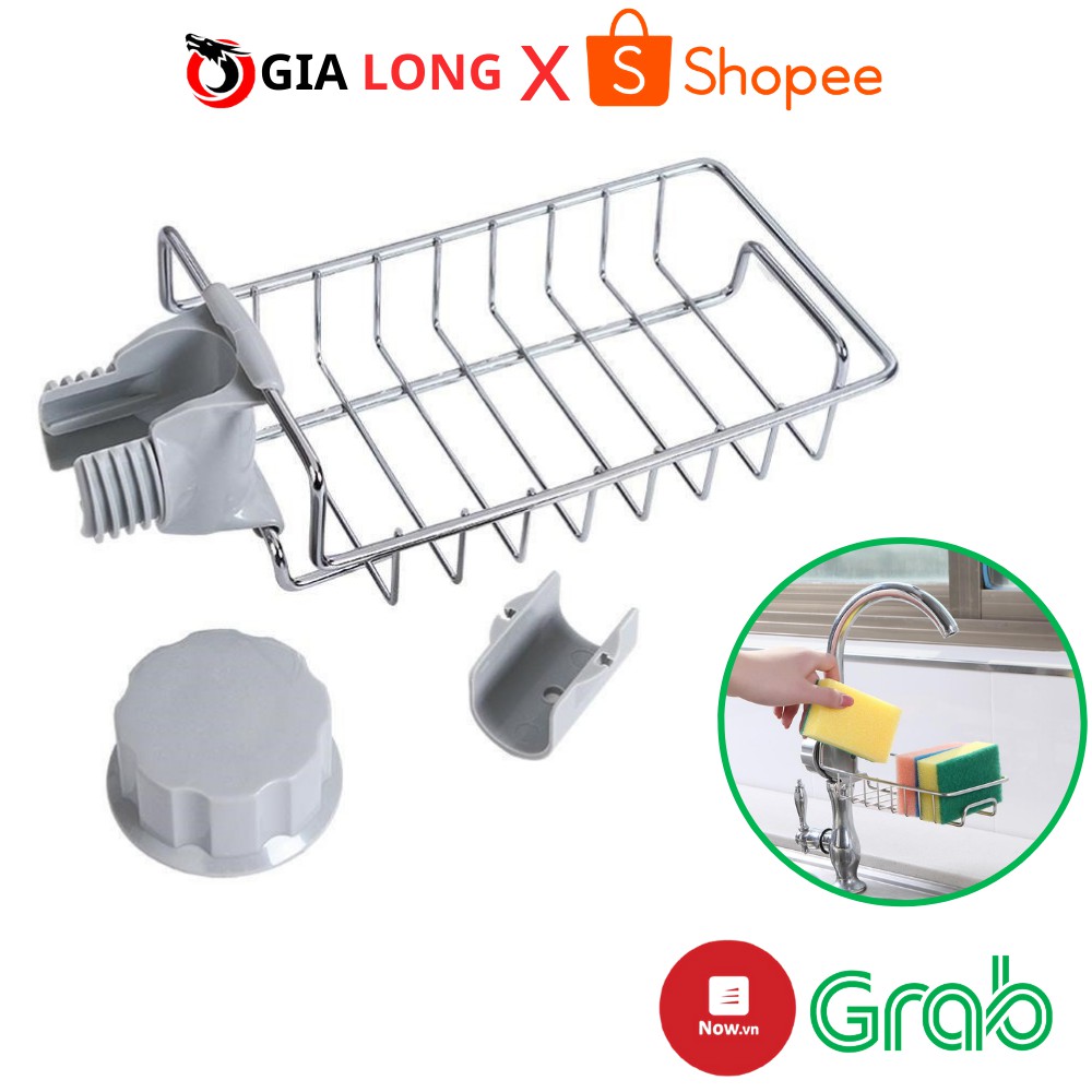 Kệ Để Đồ Rửa Chén Cạnh Vòi Rửa Chất Liệu Inox 304 Chắc Chắn