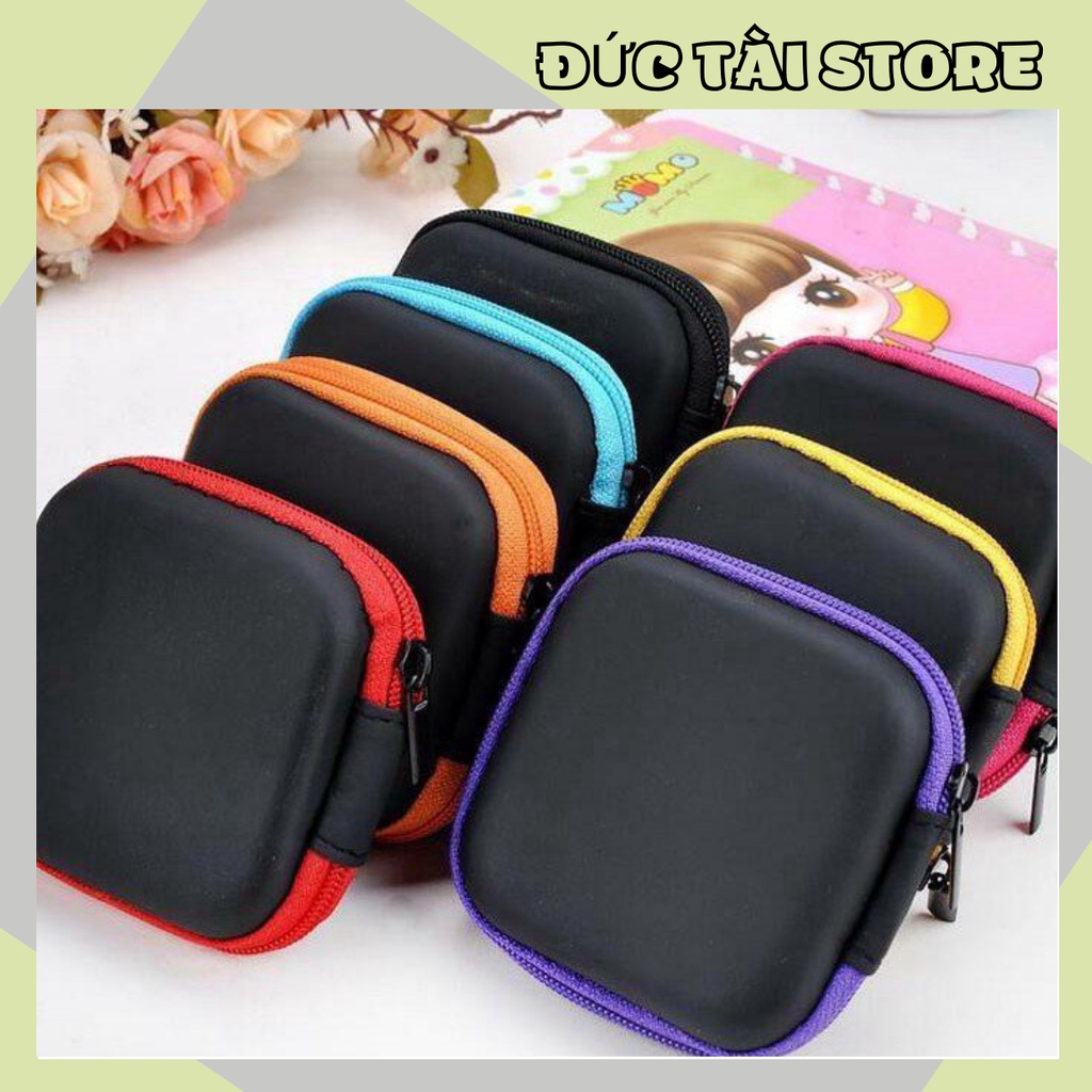 Hộp Đựng Tai Nghe , Túi Đựng Dây Cáp Sạc Điện Thoại, Hình Vuông 88215 ĐỨC TÀI STORE