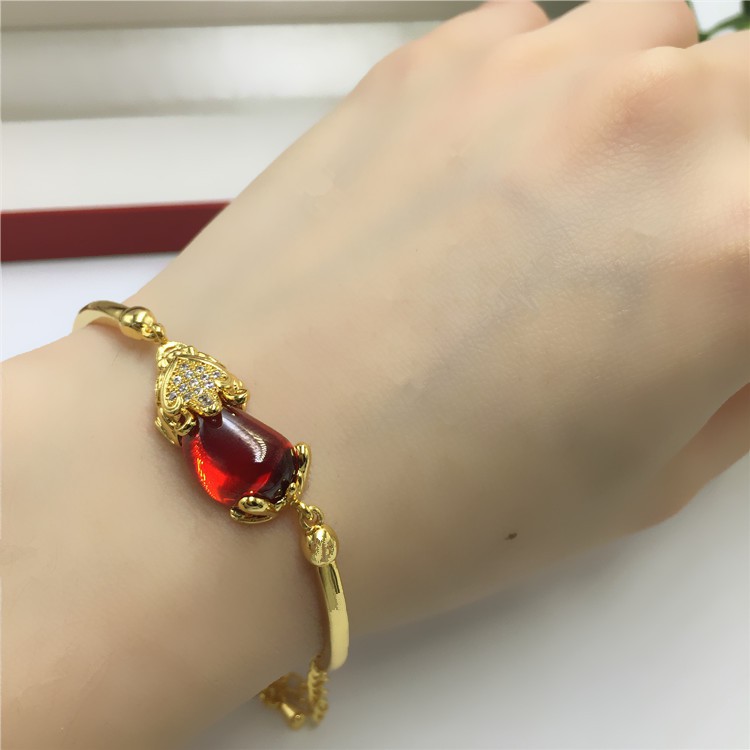 Bộ Trang Sức Đính Đá Ruby Thời Trang Dành Cho Nữ