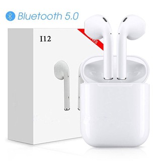 [Tặng giá đỡ điện thoại] Tai nghe Bluetooth i12 TWS