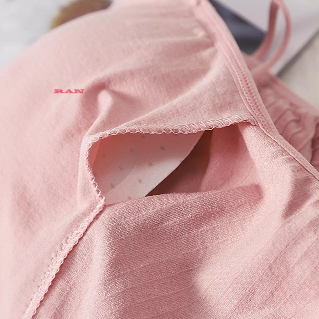 Áo bra hai dây gân tăm có mút ngực không gọng , áo lót 2s sợi bún chất lượng loại 1 RANRAN | BigBuy360 - bigbuy360.vn