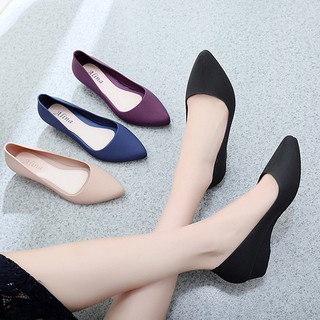 [ HOT ] Giày búp bê mũi nhọn nhựa dẻo G18