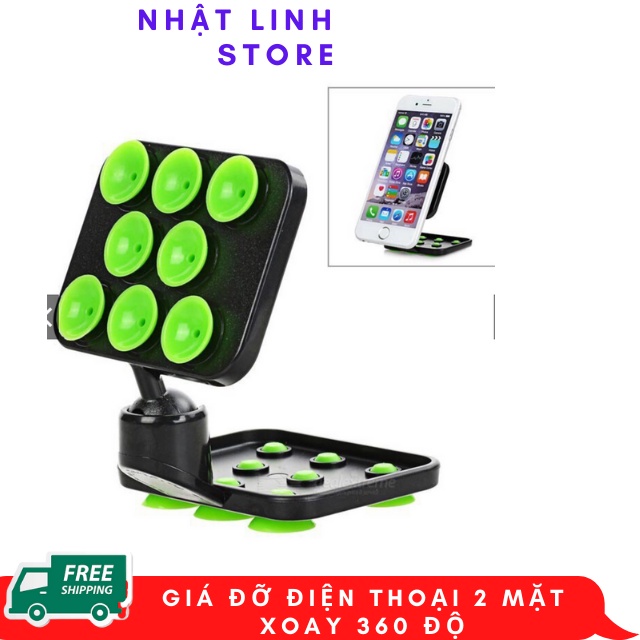 Giá Đỡ Điện Thoại 2 Mặt Xoay 360 Độ - Hít Mọi Mặt Phẳng