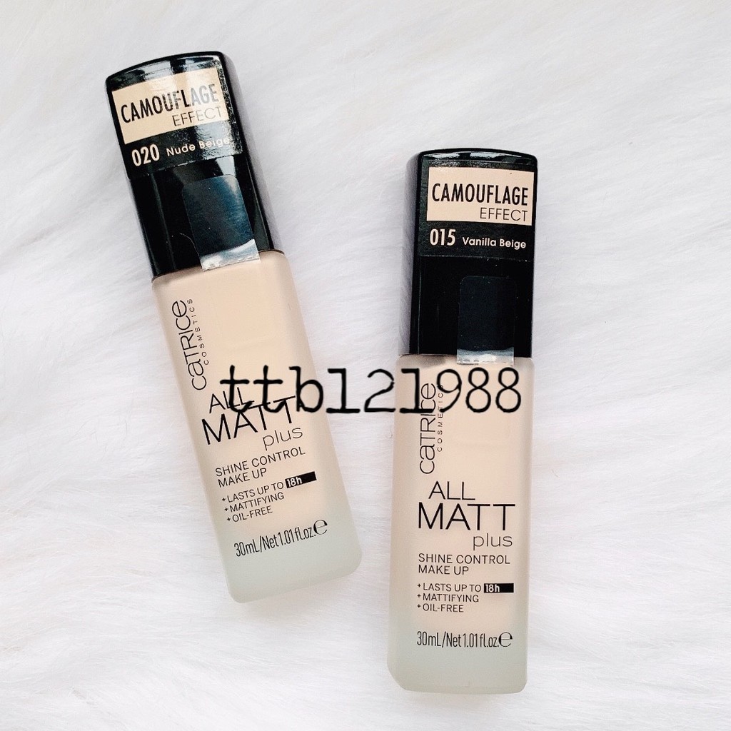 Kem Nền Catrice Cosmetic All Matt Plus Shine Control Make Up 18h