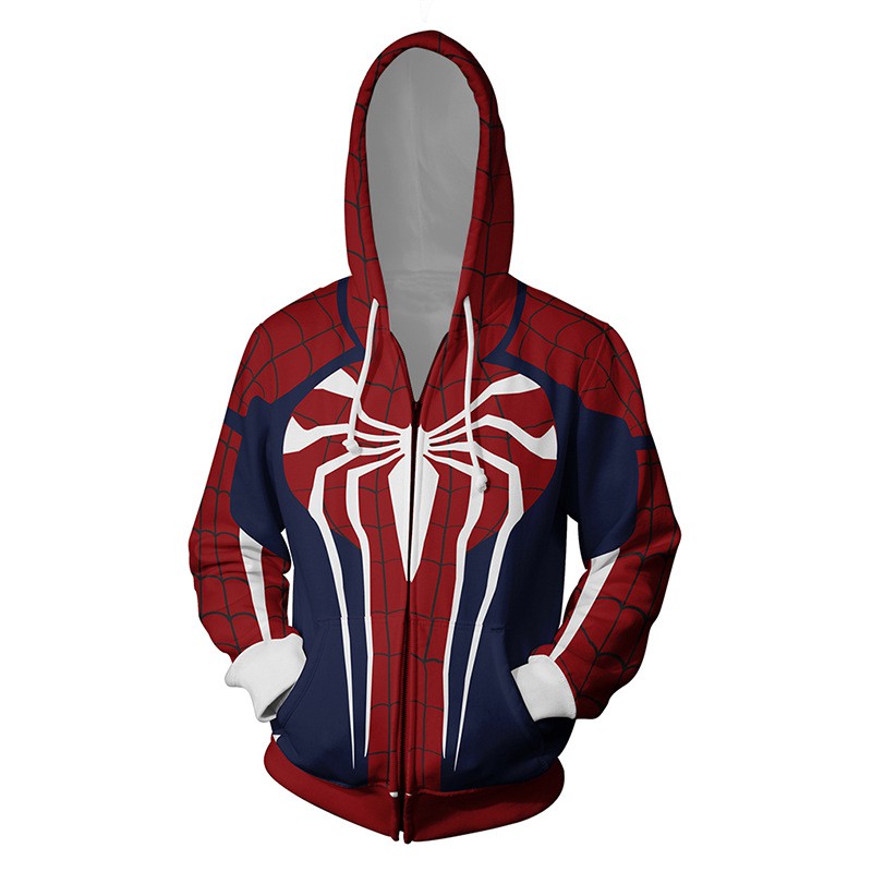 Áo khoác hoodie hóa trang nhân vật siêu anh hùng The Avengers Spiderman Venom cho nam nữ