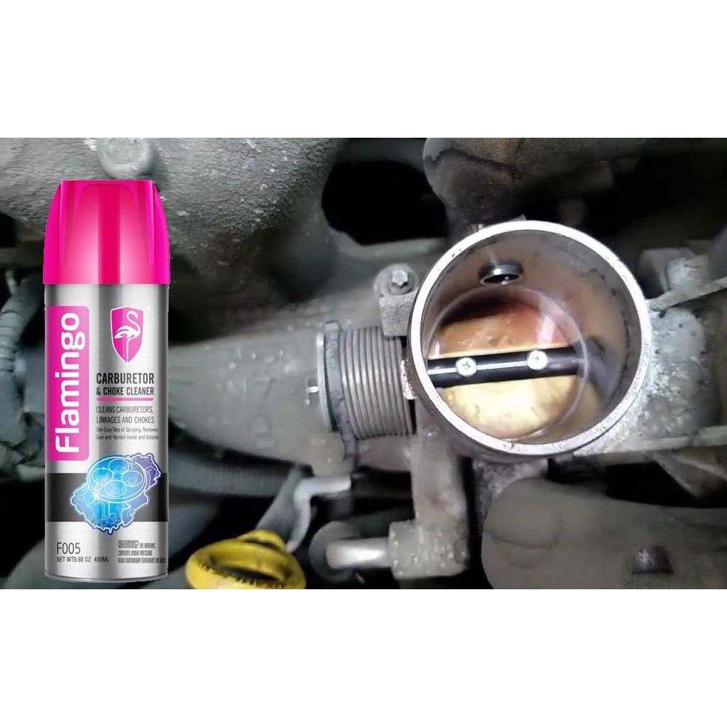 CHAI XỊT VỆ SINH BỘ CHẾ HÒA KHÍ / HỌNG XĂNG KIM PHUN - FLAMINGO CARBURETOR & CHOKE CLEANER  450ML