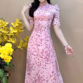 Áo dài hoa nhí