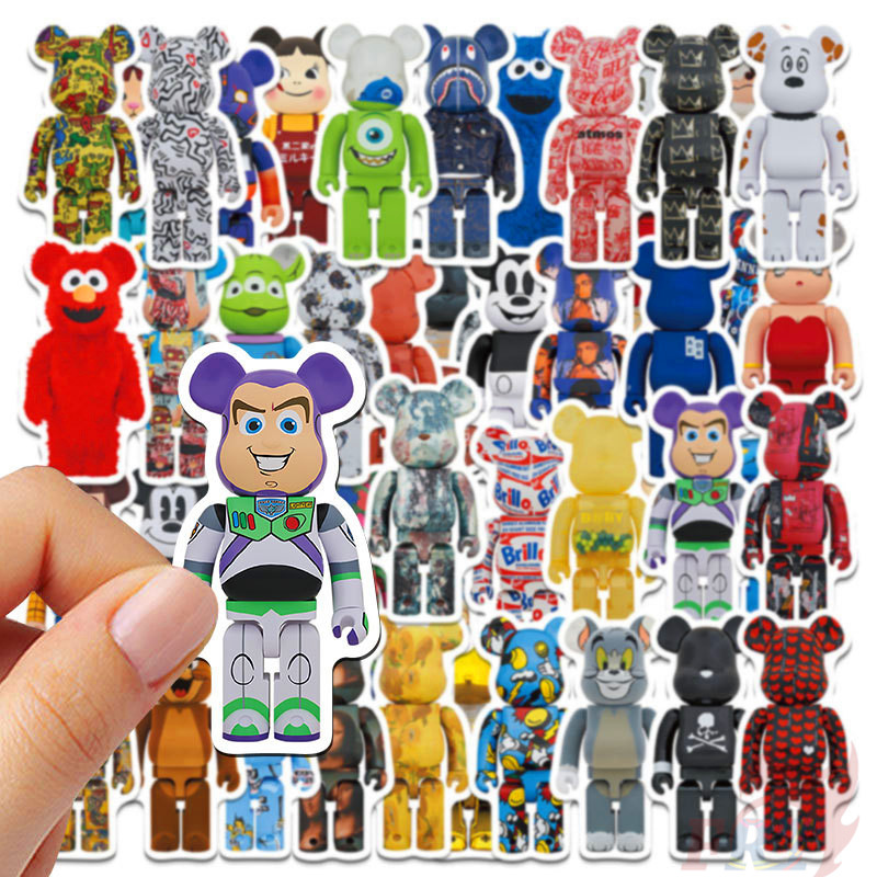 ❉ Bearbrick Series 01 - Cartoon Character Cosplay Stickers ❉ 50Pcs/Set DIY Fashion Mixed Waterproof Doodle Decals Stickers