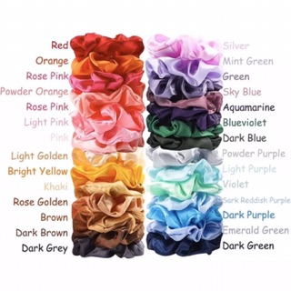 Chun buộc tóc Scrunchies lụa Satin