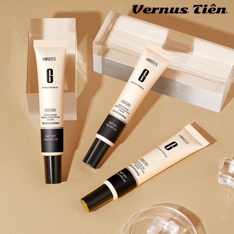 Kem nền che khuyết điểm Hiisees Chữ G 30g Vernus Tiên