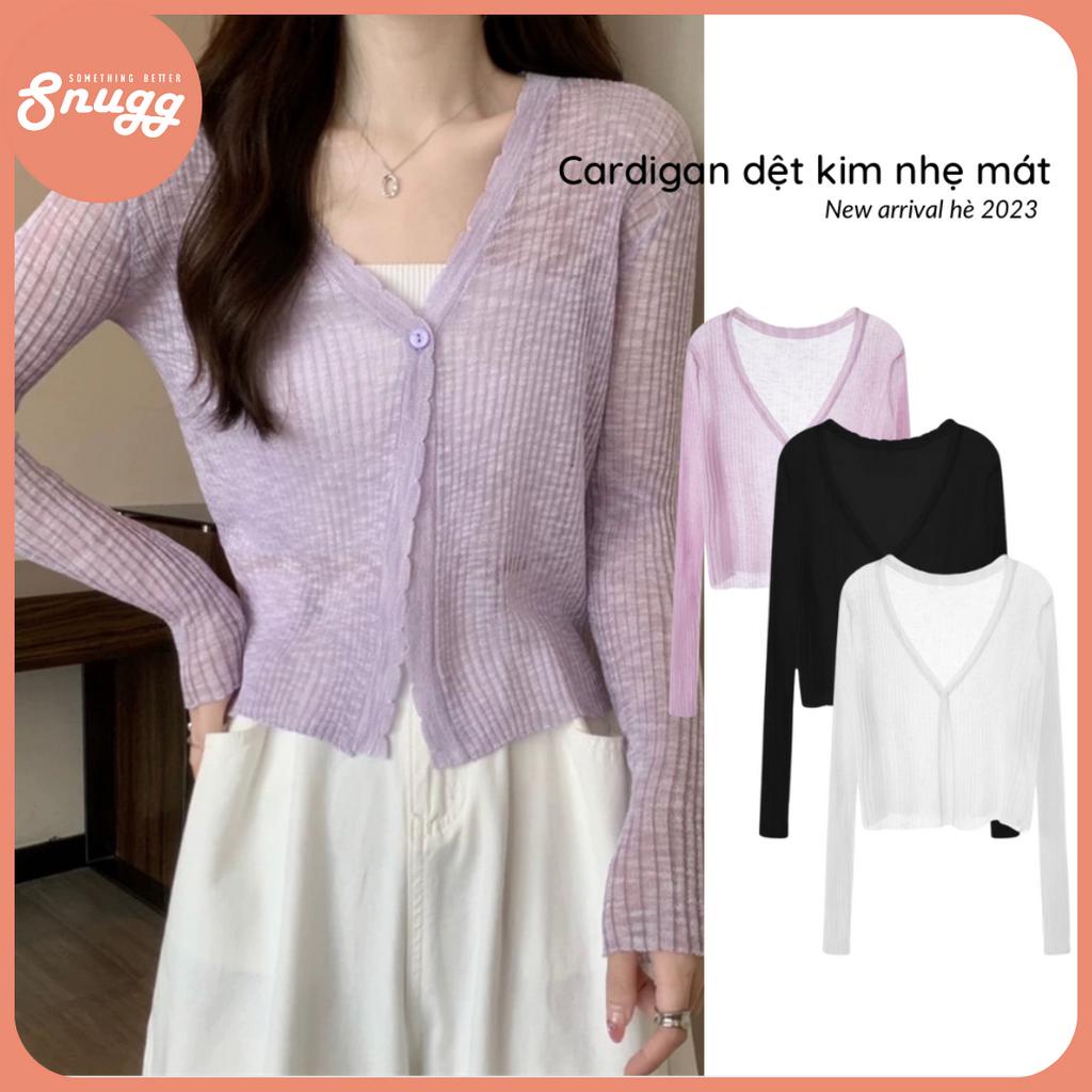 Áo khoác cardigan dệt kim mềm nhẹ mùa hè Snugg -  SNU2182